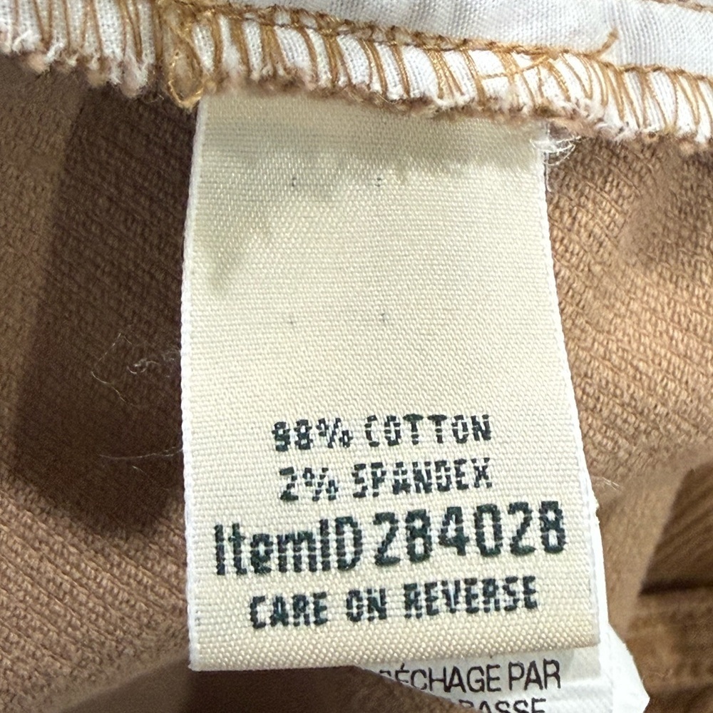 LL Bean Classic Fit Skirt Women’s Size 18 Tan Corduroy Hip Pocket Preppy - Picture 8 of 9